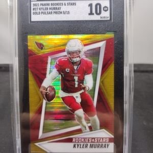 Kyler Murray Rookie and Stars Gold Pulsar Prizm #/15 SGC 10